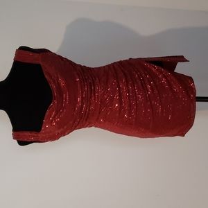 New! Lucy In The Sky Melina Sequin Bodycon Dress in Red Size Small